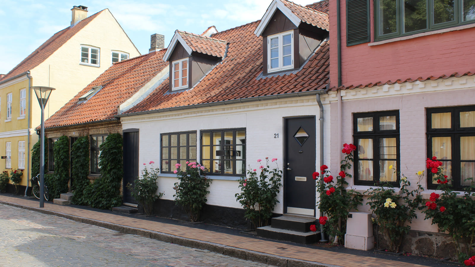 Maribo, Häuserzeile in der Klostergade — gade og huse i Maribo